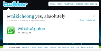 WhatsApp Tweet