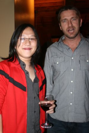 Gerard wasn't quite ready for the photo...