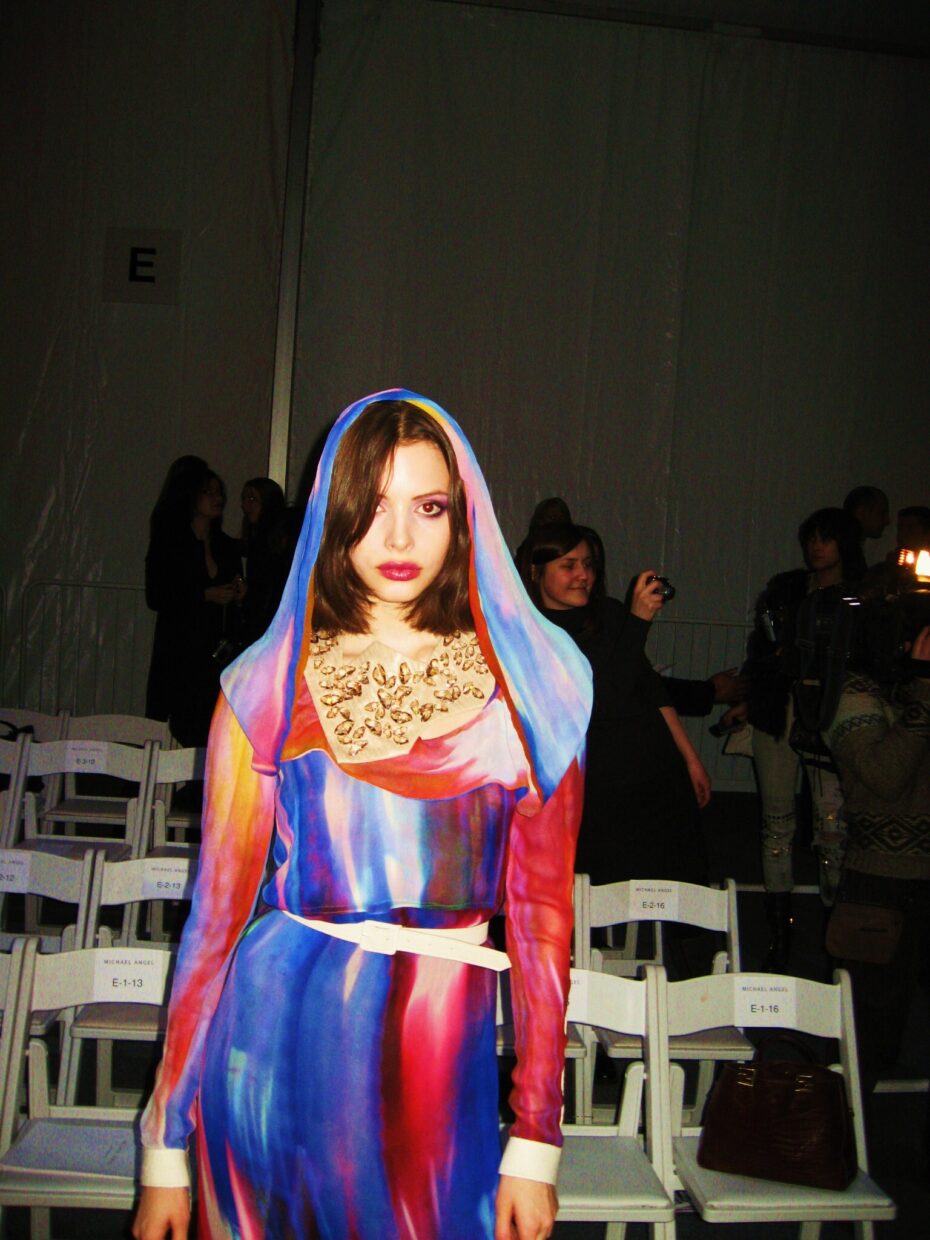 Maybelline spokesmodel Kemp Muhl at the Michael Angel show