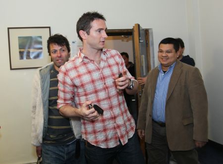 Frank Lampard arriving for his Maxis World Cup ad shoot.