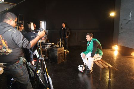 Lampard during the shoot, which took about four hours