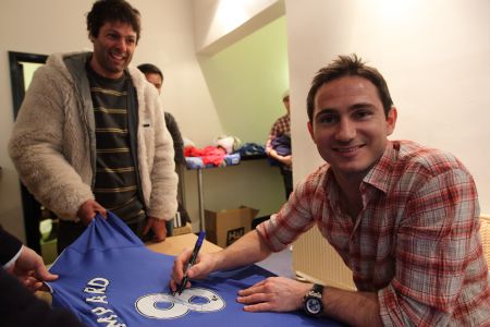 Signing jerseys for Maxis.