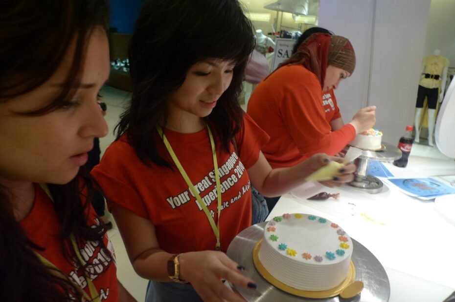 Our cake decorating skills were put to the test