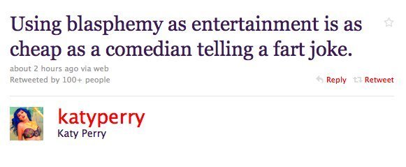 Taken from twitter.com/katyperry