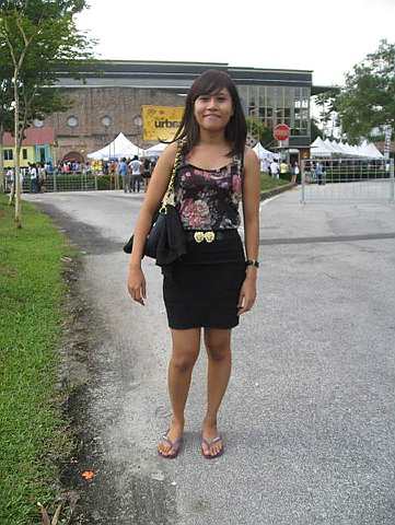 Nafisa Abd Wahab knew that there would be a lot of people at the event, and just wanted to look fashionable in her floral top and tight skirt.