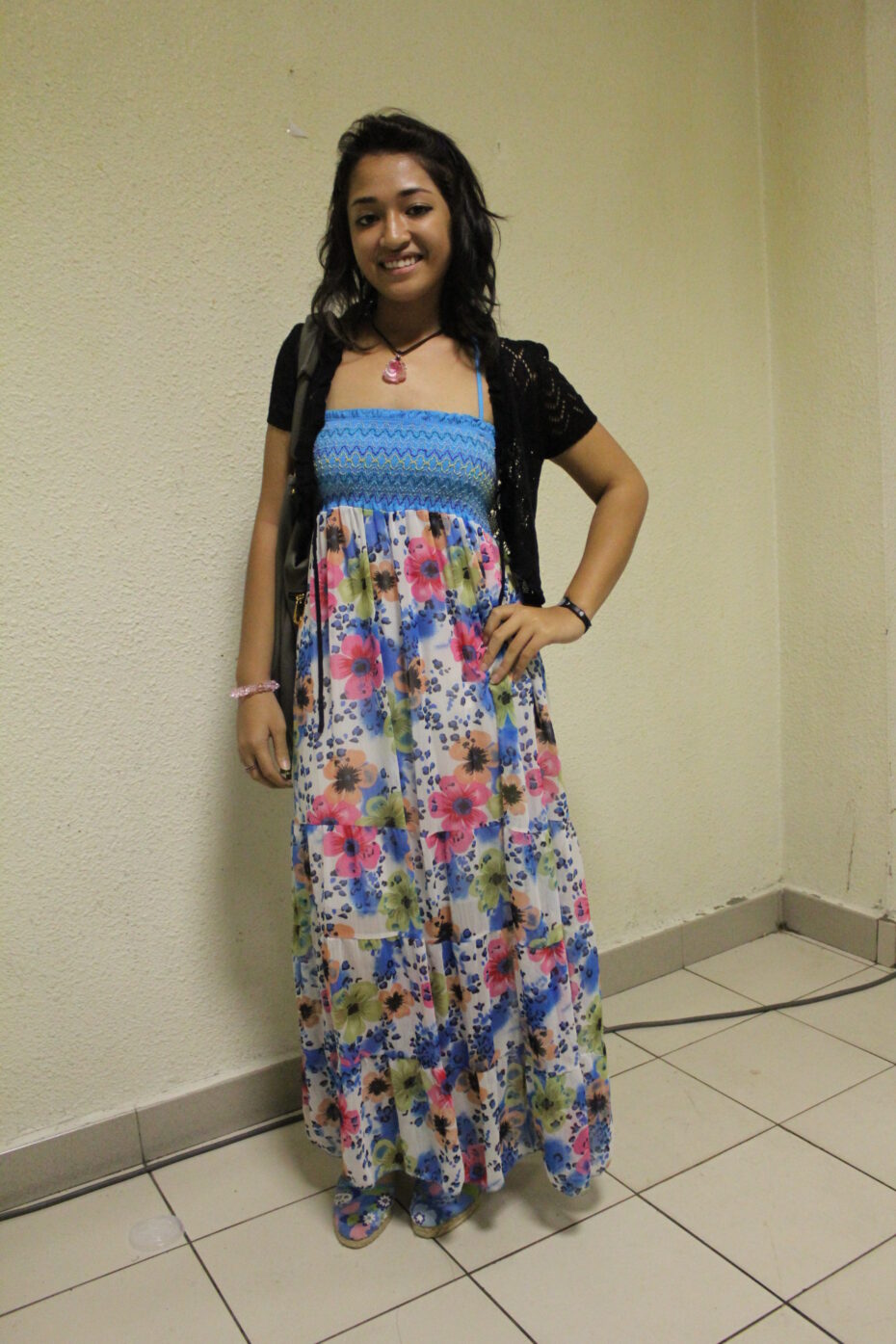 If you look closer, you'll notice that Siti Nuraqilah Nadrah Azmi is wearing shoes that match her dress!