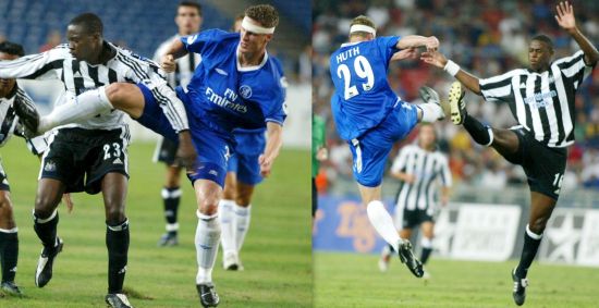 One of these Newcastle players is Carl Cort and the other is Shola Ameobi. Can you spot the difference? Their former manager Bobby Robson couldn't...