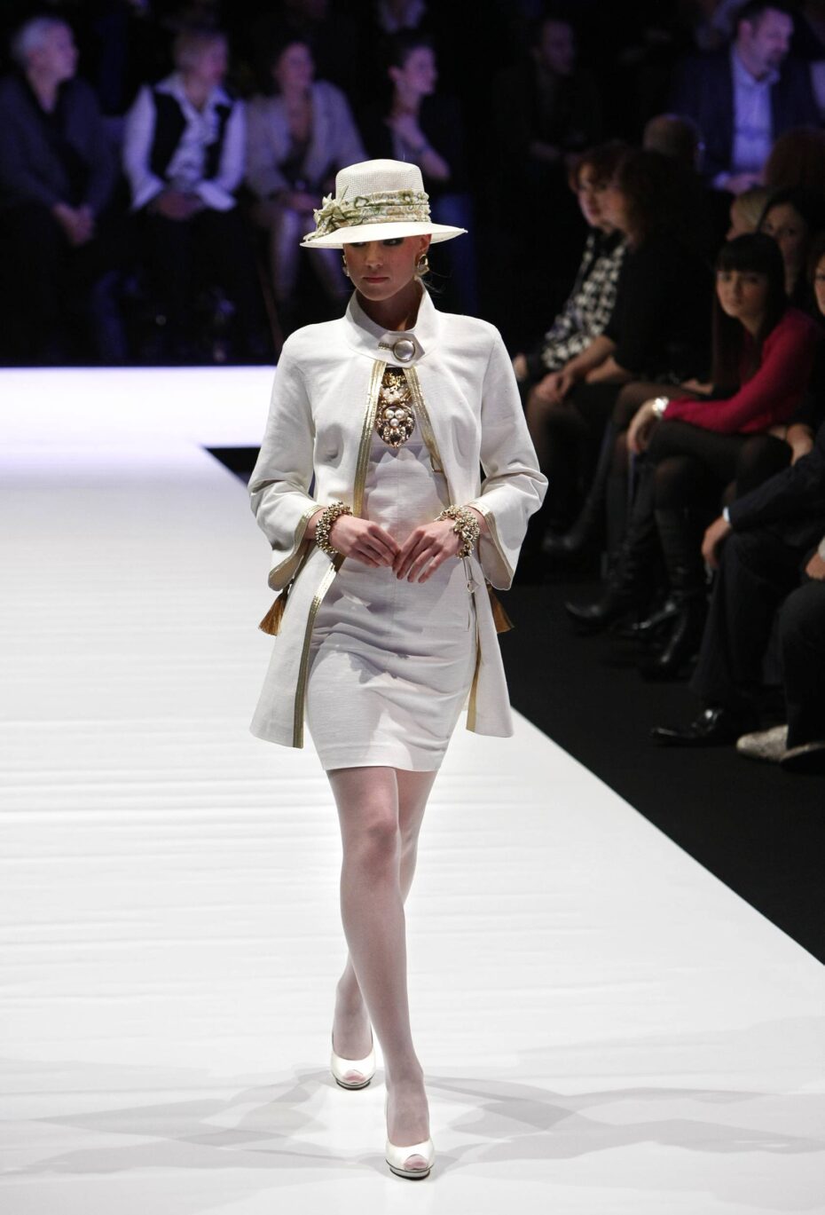 A creation by Russian designer Slava Zaitsev during Moscow Fashion Week