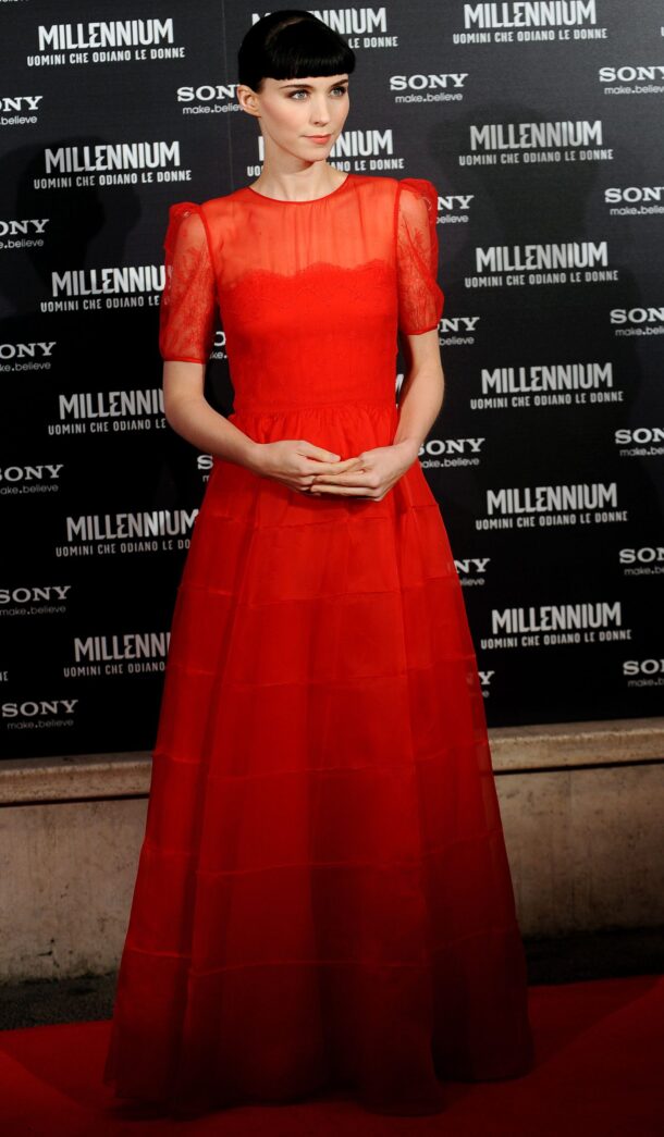 Rooney Mara at the Italian premiere of the film "the girl with the dragoon tatoo"