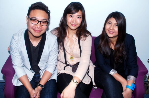 'Take Me Out' crew members Sean Jesudasan, Annie Zainal Abidin and Shazreena Mohd Kassim.