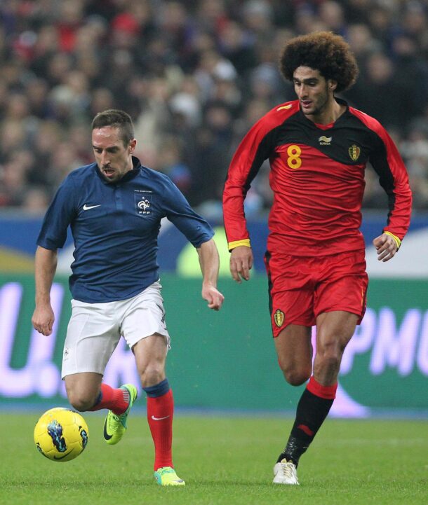 Everton's Marouane Fellaini is one of several players in the Belgian team that are of foreign descent. His parents are from Morroco.