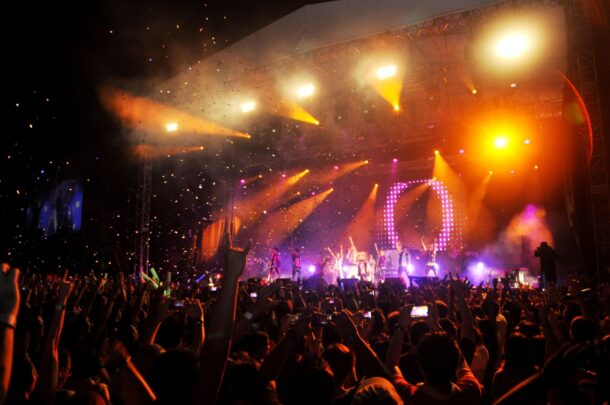 The crowd going wild during LMFAO's performance at Sunway Lagoon Surf Beach, Bandar Sunway, Petaling Jaya