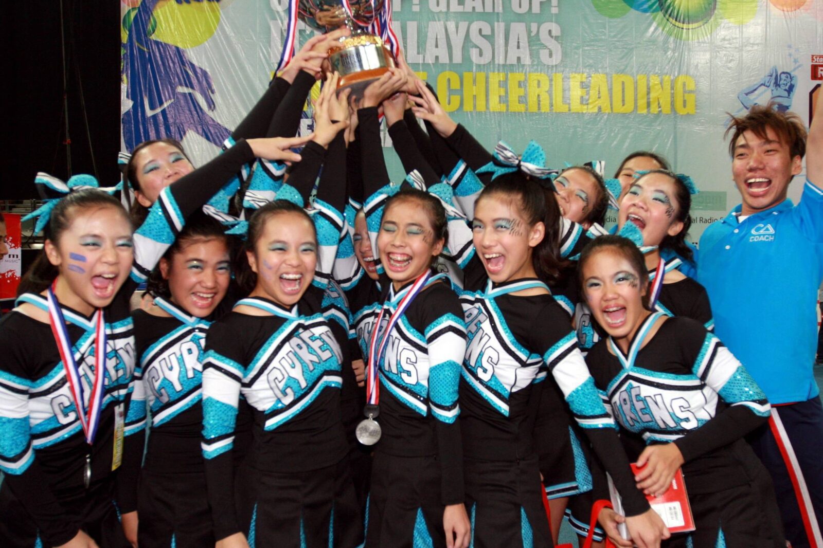 Defending champions team Cyrens from SM Sri Kuala Lumpur were ecstatic with their win at Cheer 2011.