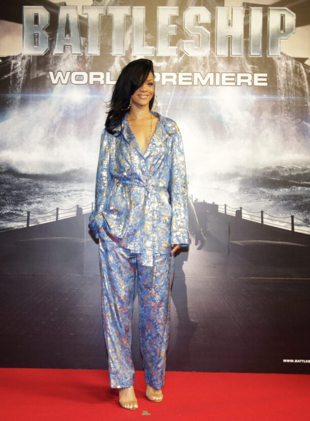 Rihanna Rihanna at the 'Battleship' premiere in PJs