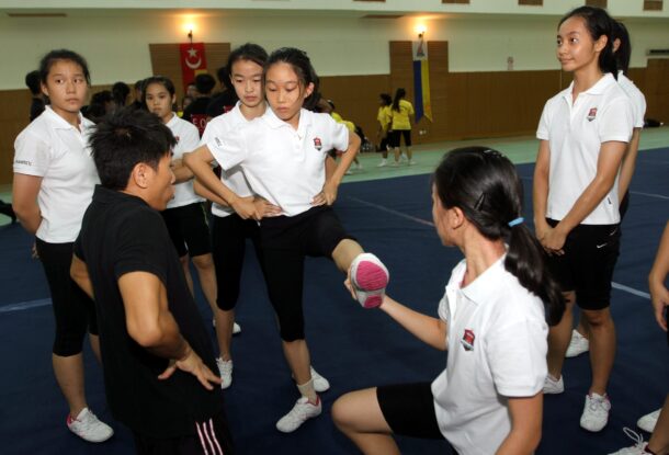 STAR One of teams getting some advice from a CHARM coach at the clinic