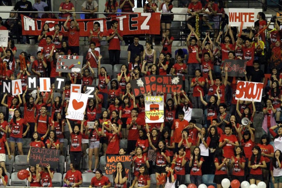 Dynamitez supporters cheering their hearts out.