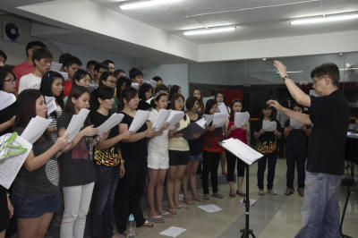 The Dithyrambic Singers in rehearsal.