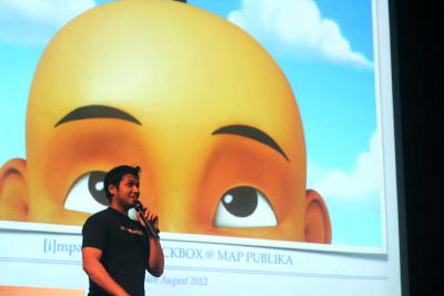Usamah Zaid, creative director of production studio Les’ Copaque, told students attending the workshop how the studio developed the highly-successful Upin & Ipin animated series.