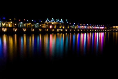 Slow shutter speed is able to smooth out water surface and create interesting reflections.