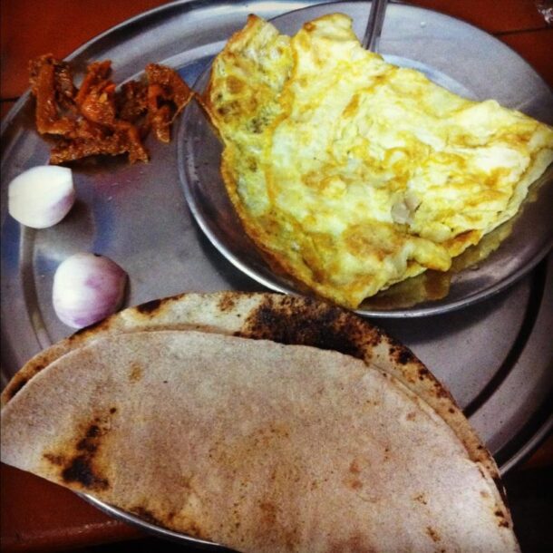 After getting sick a few times, Geh and his teammates shunned the street food in India, with this meal being the only exception - because it was prepared right before their eyes.