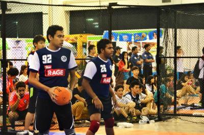 Storm guys in action during the National Dodgeball Championships 2012 at MINES Convention Centre.