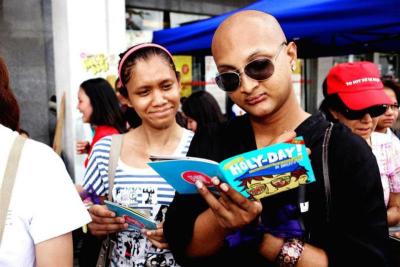 The participants were given handbooks to help them navigate around Brickfields, KL during the event.
