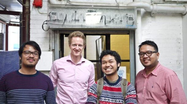 Fariz (third from left) along with Young Creative Media Award 2012 finalists from other countries during the London trip.