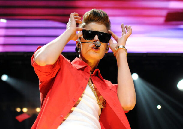 Singer Justin Bieber performs at Z100's Jingle Ball 2012 presented by Aeropostale at Madison Square Garden on Friday Dec. 7, 2012 in New York.