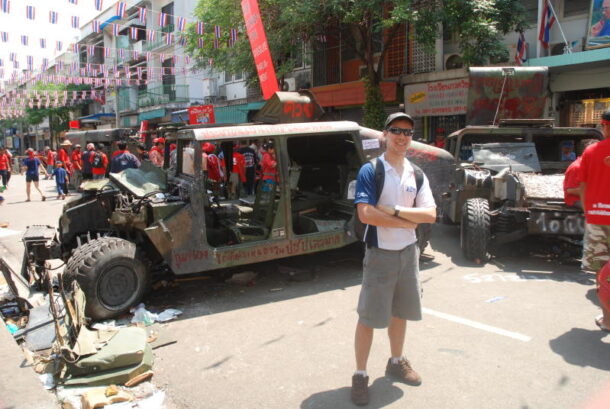 Teh covered the anti-government protests in Bangkok, Thailand for The Star.
