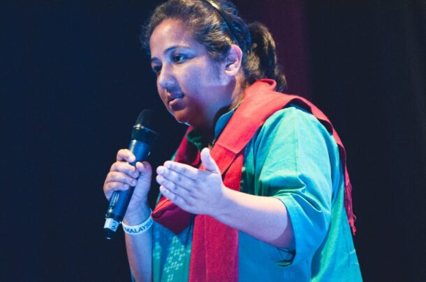 Pushpa Basnet tells youth to engage in volunteering social works with passion.