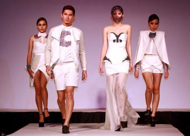 The collection from the third place saw a display of soft silhouettes with minimal layering playing with lots of chiffon and sharp details.