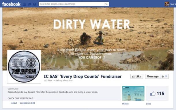 The SMK Sultan Abdul Samad Interact Club collected donations for the Water For Cambodia charity online.