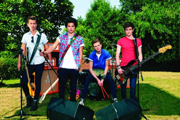 From left: Lead guitarist James McVey, 19, lead vocalist Bradley Simpson, 18, drummer Tristan Evans, 19, and bass guitarist Connor Ball, 17.