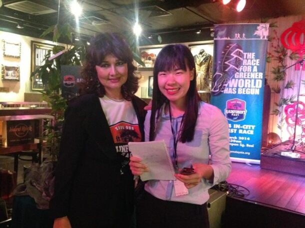 PEKA president Puan Sri Shariffa Sabrina with our writer, Cassandra Yeoh