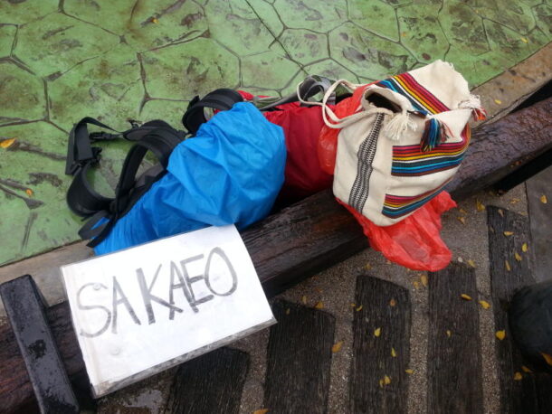 Hoong says you should only pack about four days' worth of clothes even if you'll be travelling for a month. This is a picture of everything him and Marisha had on them when they hitchhiked from KL to Phnom Penh, Cambodia.