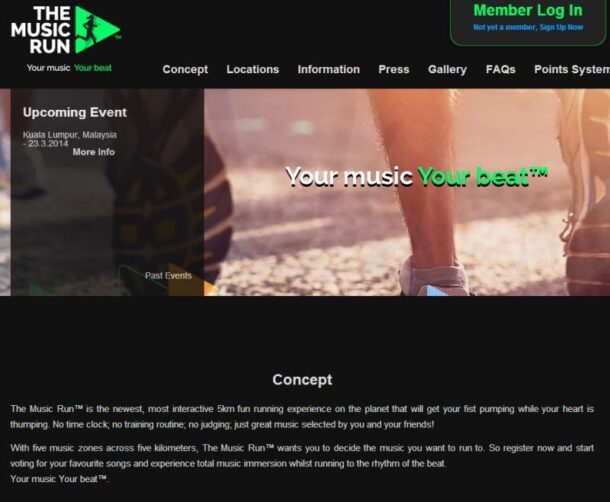 The Music Run - the coolest run to go to this March 2014 as you dance, walk, run or talk for five kilometres with no time limit and there's music blasting off throughout the course!