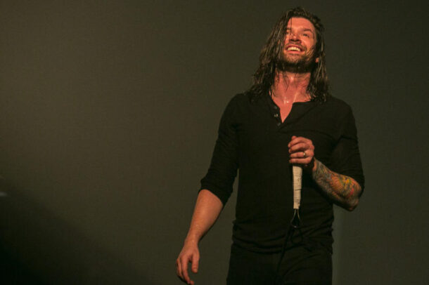 The entertainer: While he was screaming to songs about heartache, lead vocalist Adam Lazzara entertained the crowd by talking like a sideshow presenter.