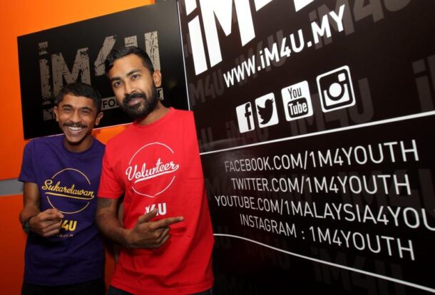 iM4U content manager Edwin Raj (right) said that they picked up the lineup of celebrities of the Reach Out Youth Convention and Celebration based on the voluntary work they do in their own country. With him is project manager Hairul Eksan.