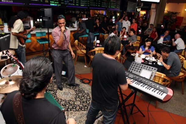 Feeling groovy: Greg Ramanado sang his own version of Eric Clapton's Change The World, Daft Punk's Get Lucky and an original song, Gypsy Girl.