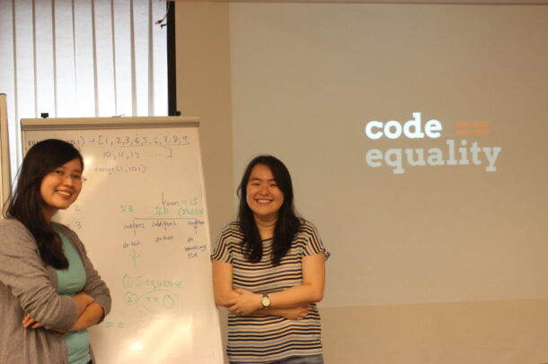 Sher Minn Chong (left) and Wunmin Wong are the founders of Code Equality, a non-profit initiative to promote computer science education among Malaysians.