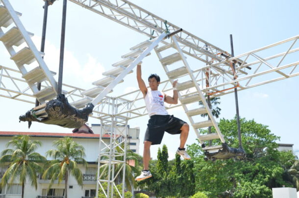 The Devil Steps is a physically demanding obstacle that requires lots of upper body strength.