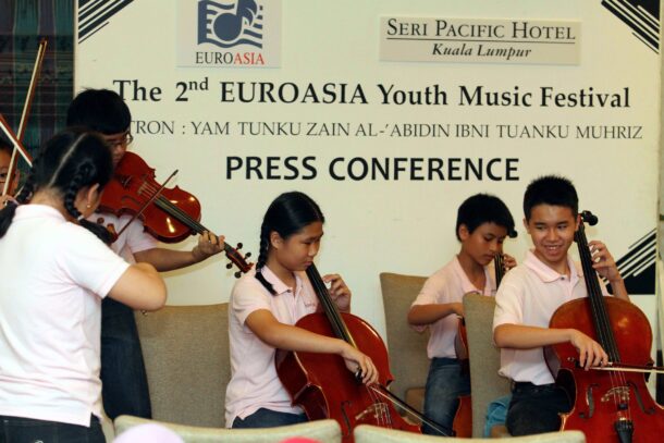Starting them young: These young members of the Arioso Sinfonia have been training since they were about four years old.