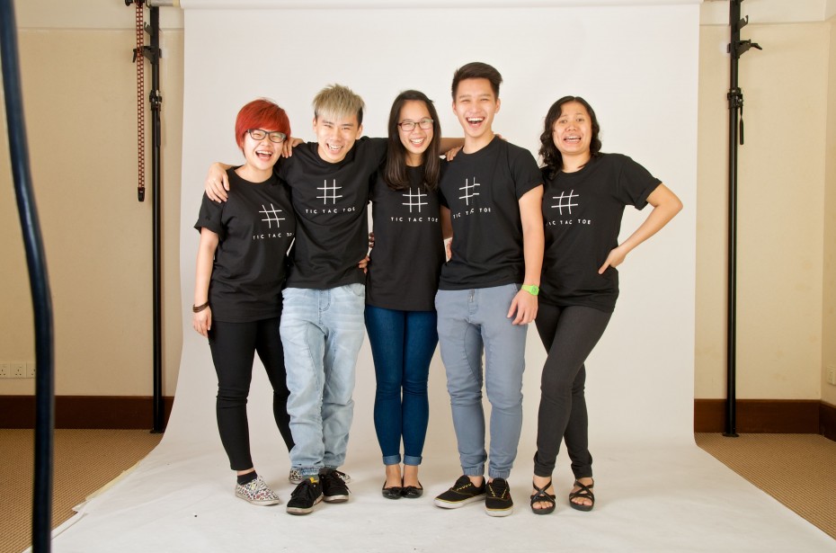 Take a bow: (From left) Soong Chee Yan, Danny Lee Yu Xin, Vivian War Shyan Yih, Sean Lee Jia Ern and Jackelyn Foo Jing Jing are part of the 27-member team for Tic-Tac-Toe, a production by Diploma in Performing Arts students at Sunway University.