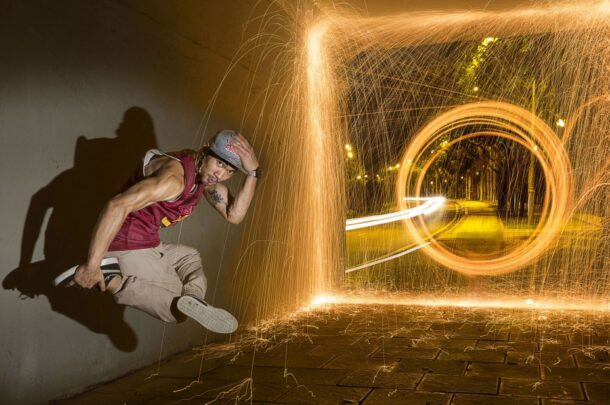 A photo by Geh of<br>international b-boy<br>
star Ronnie.