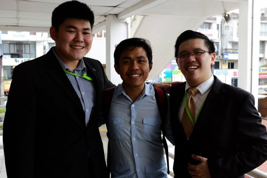 (From left) Timothy Wong, Hafidzi and Thomas Wong hope to make the country proud at the WorldMUN Conference. Photo: NUMUNA