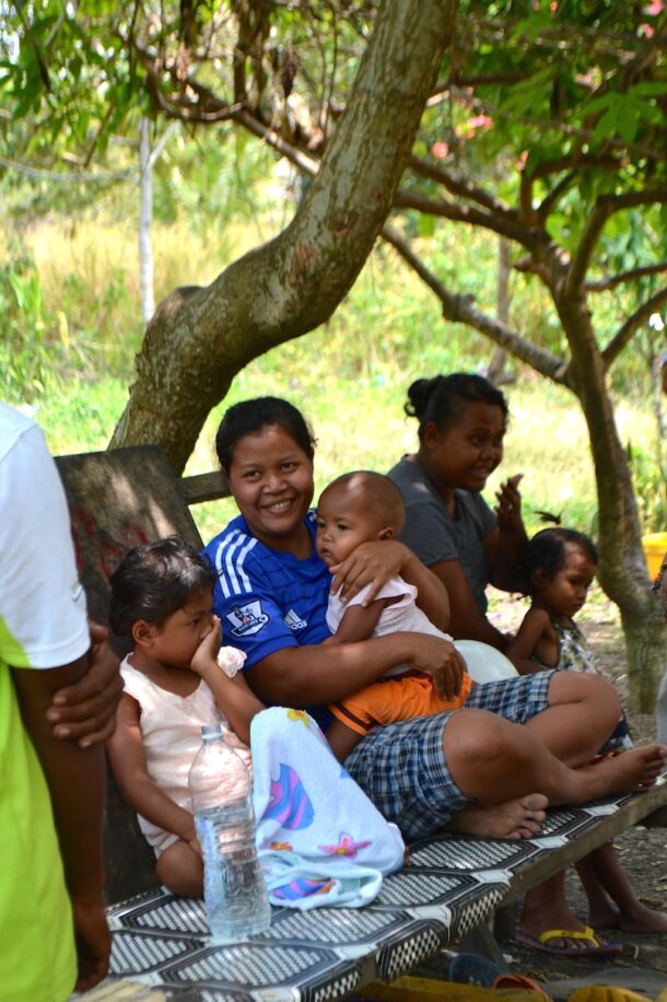 Suraya and her two children live contented in Kampung Sungai Dalam.