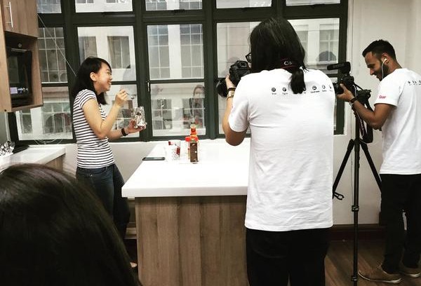 What it looked like behind the scenes for May Lee's brownie uh...masterpiece