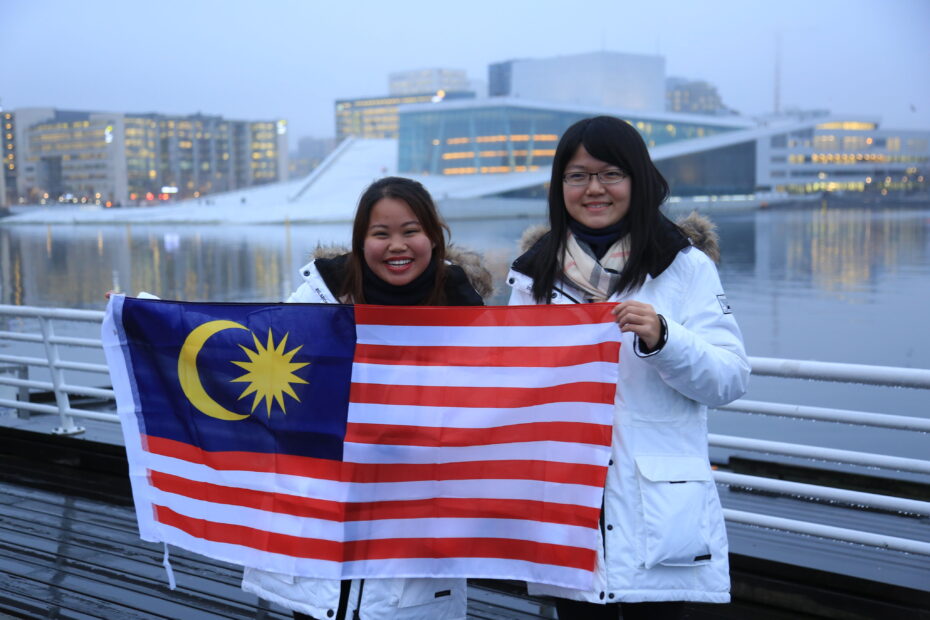 Heidy Quah and Adley Chan attended the Nobel Peace Prize ceremony as Malaysian delegates to the Telenor Youth Forum.