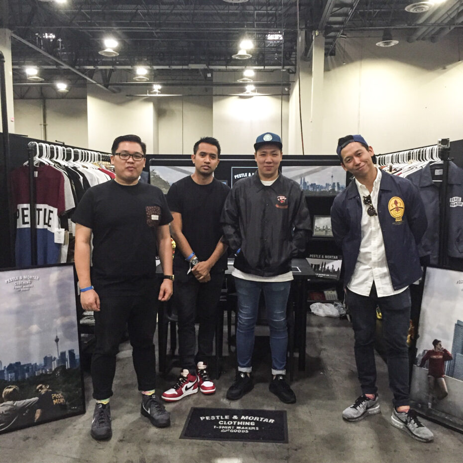 Koh (far right) and the Pestle & Mortar team were the first Malaysian clothing brand showcased at Agenda Las Vegas, a popular creative lifestyle trade show.