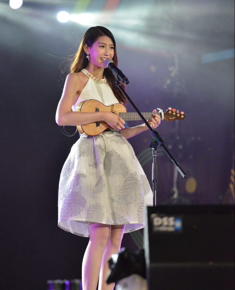 Joyce performing at Viral Fest Asia, a celebration of some of Asia"s biggest YouTube and social media stars.